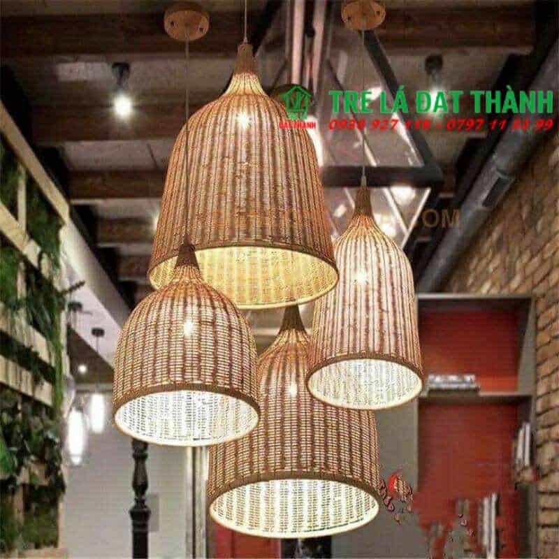 Đèn Lồng Mây Cổ Chai Nâu - DMT025